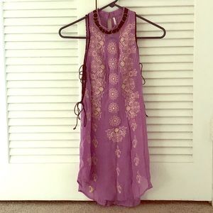 Free People floral embroidered dress / top